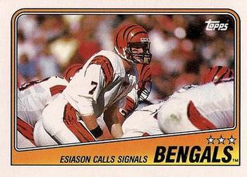 1988 Topps #339 Bengals Team Leaders - Boomer Esiason Front