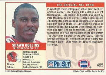 1989 Pro Set #485 Shawn Collins Back