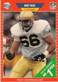 1989 Pro Set #514 Andy Heck Front