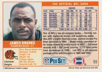 1989 Pro Set #55 James Brooks Back