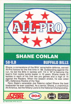 1989 Score #304 Shane Conlan Back