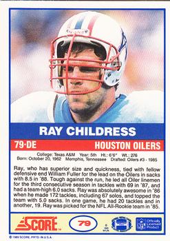 1989 Score #79 Ray Childress Back