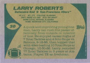 1989 Topps #20 Larry Roberts Back