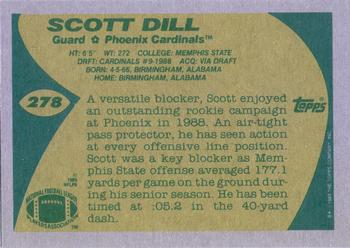 1989 Topps #278 Scott Dill Back