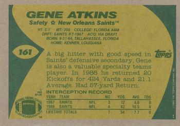 1989 Topps #161 Gene Atkins Back