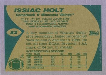 1989 Topps #82 Issiac Holt Back