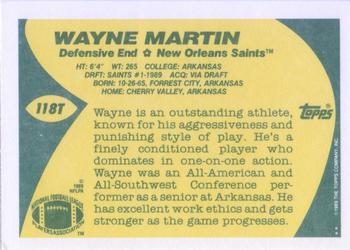 1989 Topps Traded #118T Wayne Martin Back