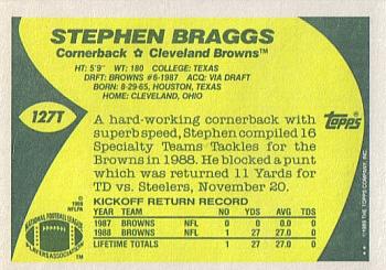 1989 Topps Traded #127T Stephen Braggs Back