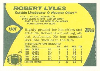 1989 Topps Traded #130T Robert Lyles Back