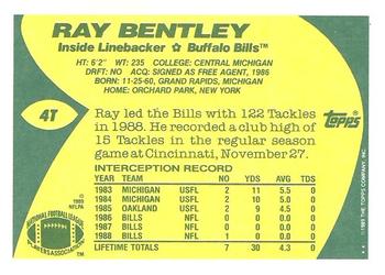 1989 Topps Traded #4T Ray Bentley Back