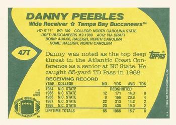 1989 Topps Traded #47T Danny Peebles Back