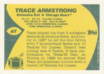 1989 Topps Traded #61T Trace Armstrong Back