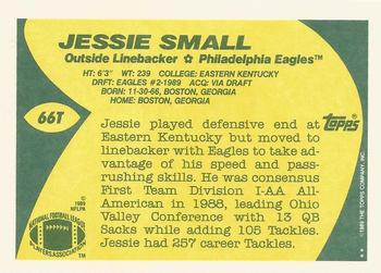 1989 Topps Traded #66T Jessie Small Back
