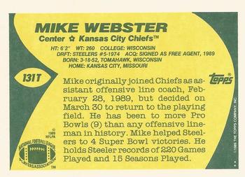 1989 Topps Traded #131T Mike Webster Back