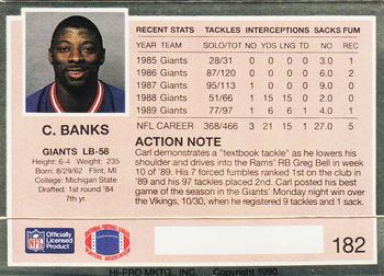 1990 Action Packed #182 Carl Banks Back