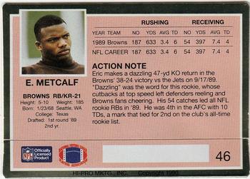 1990 Action Packed #46 Eric Metcalf Back