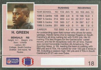 1990 Action Packed Rookie/Update #18 Harold Green Back