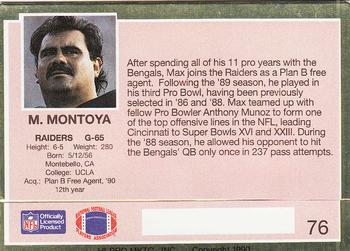 1990 Action Packed Rookie/Update #76 Max Montoya Back