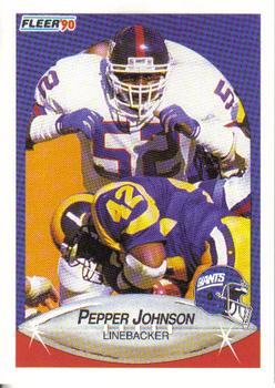 1990 Fleer #69 Pepper Johnson Front