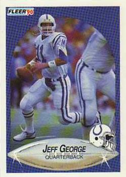 1990 Fleer Update #U-4 Jeff George Front