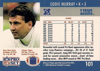 1990 Pro Set #101 Eddie Murray Back