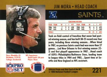 1990 Pro Set #221 Jim Mora Back
