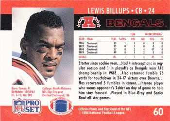 1990 Pro Set #60 Lewis Billups Back