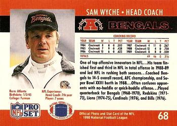 1990 Pro Set #68 Sam Wyche Back