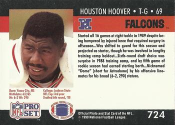1990 Pro Set #724 Houston Hoover Back