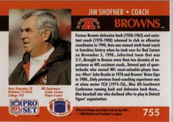 1990 Pro Set #755 Jim Shofner Back