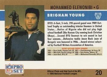 1990 Pro Set #20 Mohammed Elewonibi Back
