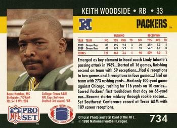 1990 Pro Set #734 Keith Woodside Back
