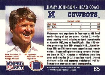 1990 Pro Set #85 Jimmy Johnson Back