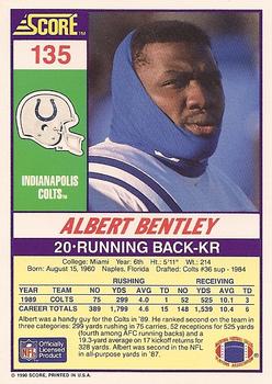 1990 Score #135 Albert Bentley Back