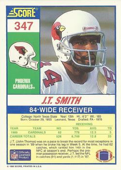 1990 Score #347 J.T. Smith Back