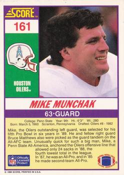 1990 Score #161 Mike Munchak Back