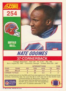 1990 Score #254 Nate Odomes Back