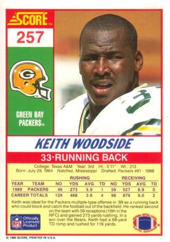 1990 Score #257 Keith Woodside Back