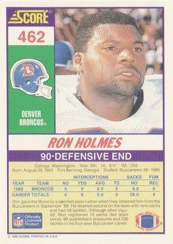 1990 Score #462 Ron Holmes Back
