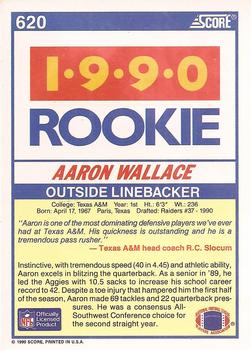 1990 Score #620 Aaron Wallace Back