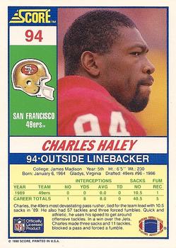 1990 Score #94 Charles Haley Back