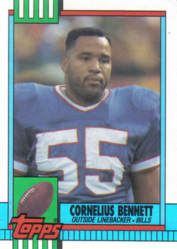 1990 Topps #208 Cornelius Bennett Front