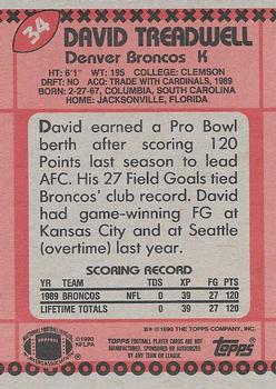 1990 Topps #34 David Treadwell Back