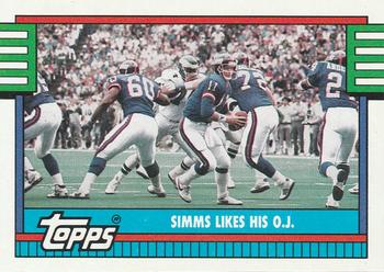 1990 Topps #516 Simms Likes His O.J. Front