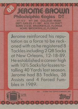 1990 Topps #88 Jerome Brown Back
