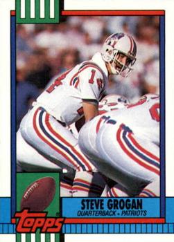 1990 Topps #418 Steve Grogan Front