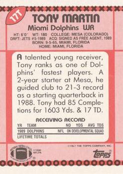 1990 Topps Traded #17T Tony Martin Back