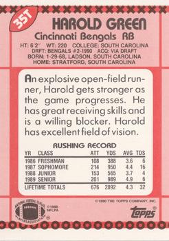 1990 Topps Traded #35T Harold Green Back
