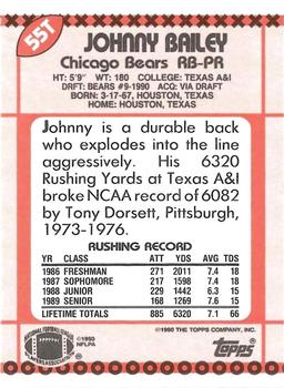 1990 Topps Traded #55T Johnny Bailey Back