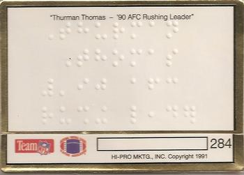 1991 Action Packed #284 Thurman Thomas Back